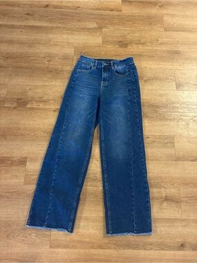 Classic Wide-Leg Blue Jeans